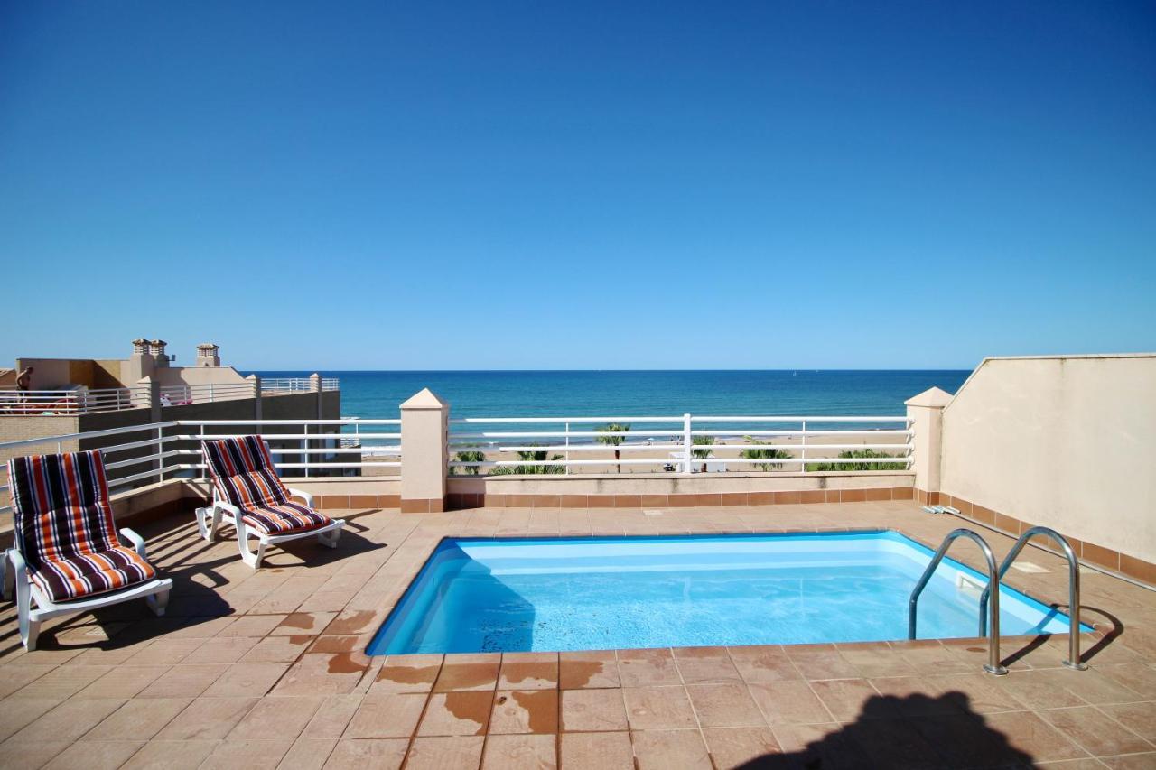Appartamento Ático espectacular con piscina privada en primera línea de playa Dénia Camera foto