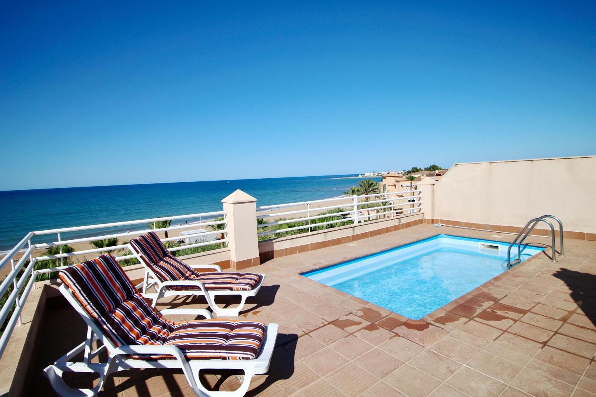 Appartamento Ático espectacular con piscina privada en primera línea de playa Dénia Camera foto